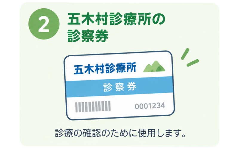 五木村診療所の診察券